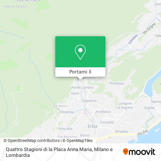 Mappa Quattro Stagioni di la Placa Anna Maria