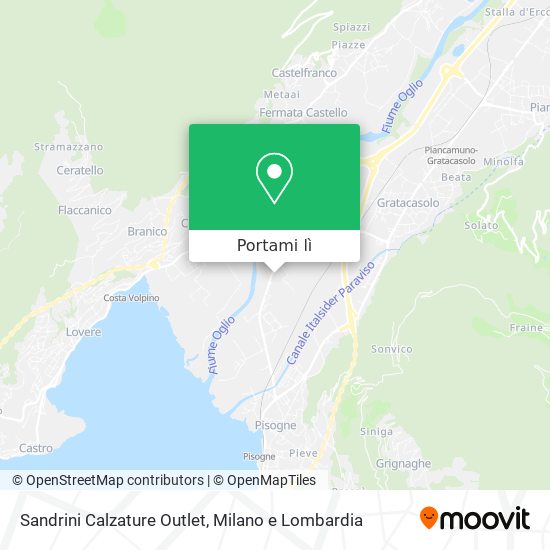 Mappa Sandrini Calzature Outlet