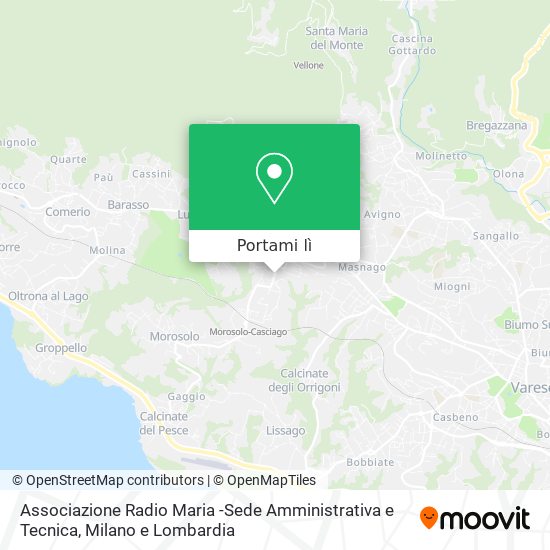 Mappa Associazione Radio Maria -Sede Amministrativa e Tecnica