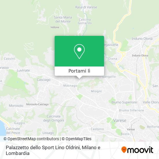 Mappa Palazzetto dello Sport Lino Oldrini