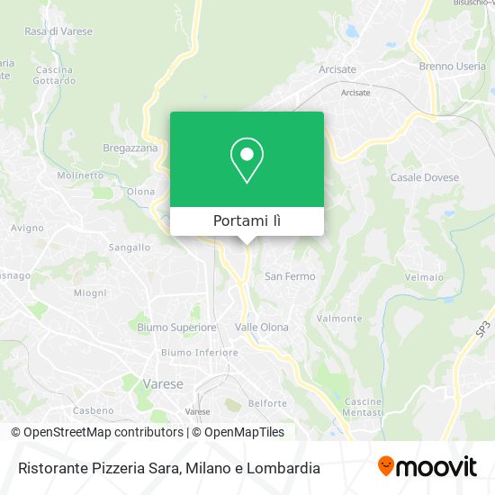 Mappa Ristorante Pizzeria Sara