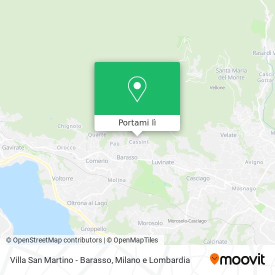 Mappa Villa San Martino - Barasso