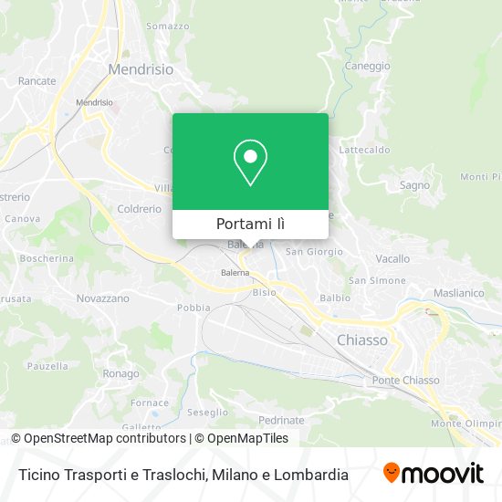 Mappa Ticino Trasporti e Traslochi