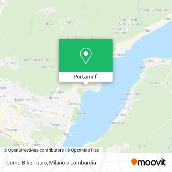 Mappa Como Bike Tours