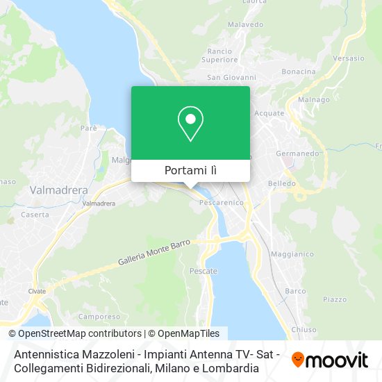 Mappa Antennistica Mazzoleni - Impianti Antenna TV- Sat - Collegamenti Bidirezionali