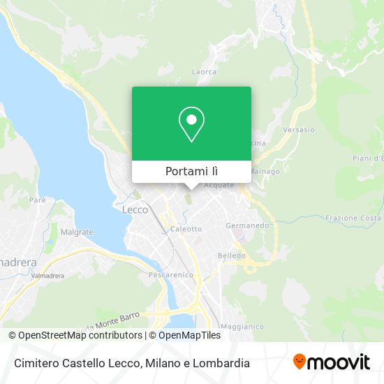 Mappa Cimitero Castello Lecco