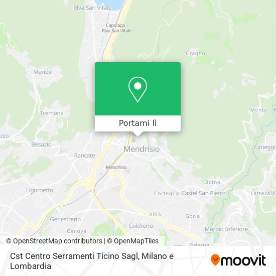 Mappa Cst Centro Serramenti Ticino Sagl