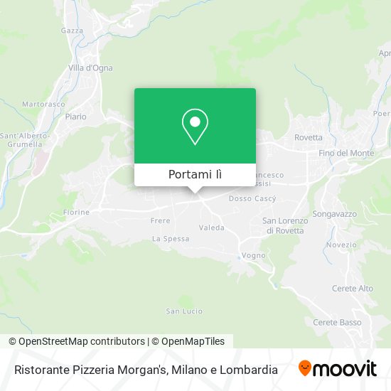 Mappa Ristorante Pizzeria Morgan's