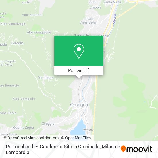 Mappa Parrocchia di S.Gaudenzio Sita in Crusinallo