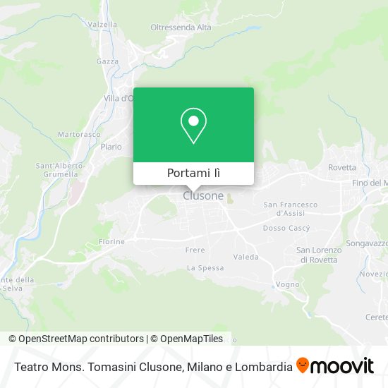 Mappa Teatro Mons. Tomasini Clusone