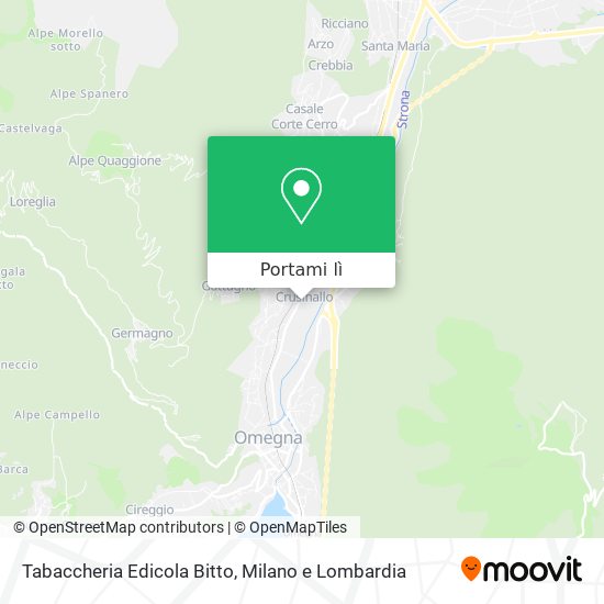 Mappa Tabaccheria Edicola Bitto