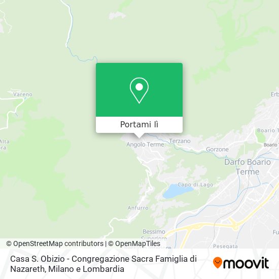 Mappa Casa S. Obizio - Congregazione Sacra Famiglia di Nazareth