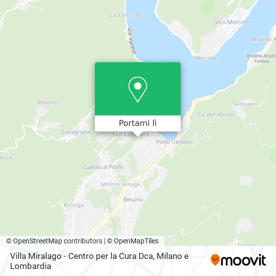 Mappa Villa Miralago - Centro per la Cura Dca