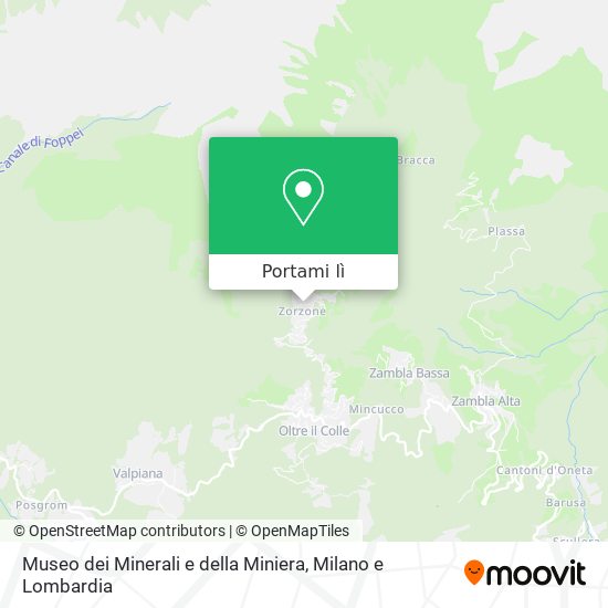 Mappa Museo dei Minerali e della Miniera