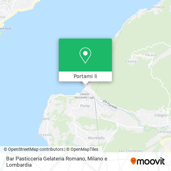 Mappa Bar Pasticceria Gelateria Romano