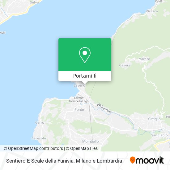 Mappa Sentiero E Scale della Funivia