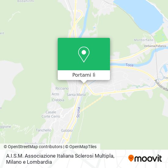 Mappa A.I.S.M. Associazione Italiana Sclerosi Multipla