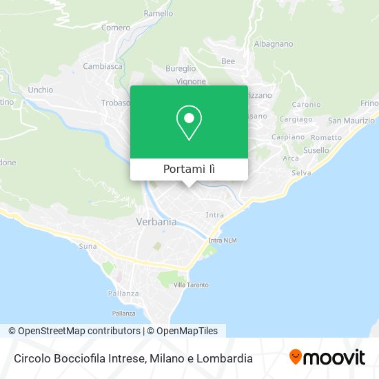 Mappa Circolo Bocciofila Intrese