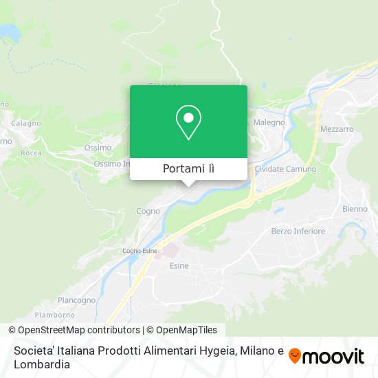 Mappa Societa' Italiana Prodotti Alimentari Hygeia