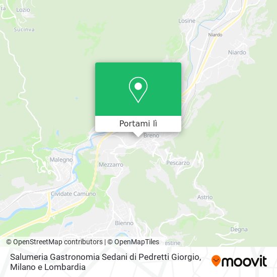 Mappa Salumeria Gastronomia Sedani di Pedretti Giorgio