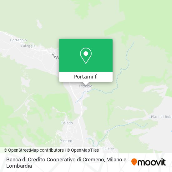 Mappa Banca di Credito Cooperativo di Cremeno