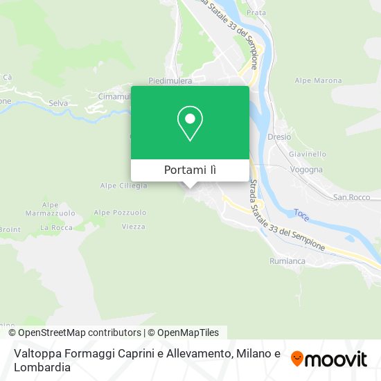 Mappa Valtoppa Formaggi Caprini e Allevamento