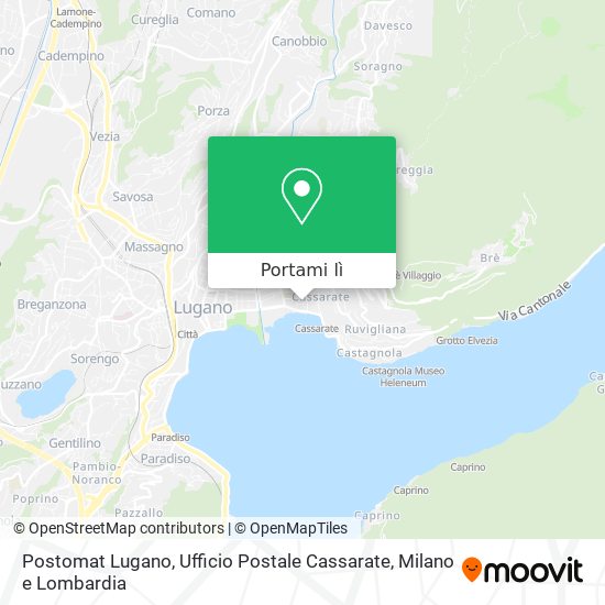 Mappa Postomat Lugano, Ufficio Postale Cassarate