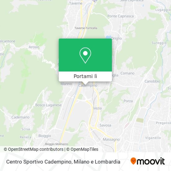 Mappa Centro Sportivo Cadempino