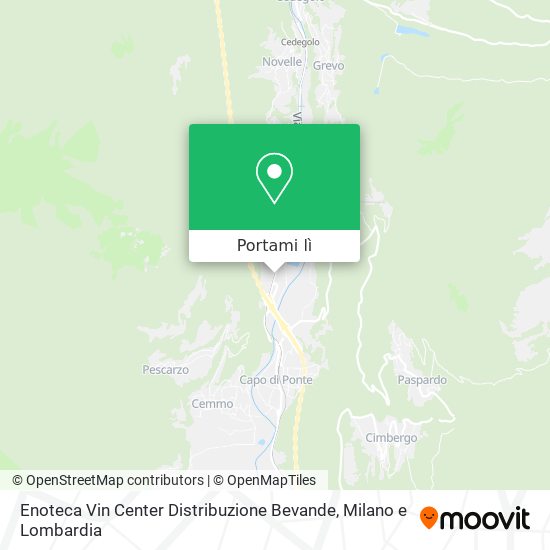 Mappa Enoteca Vin Center Distribuzione Bevande