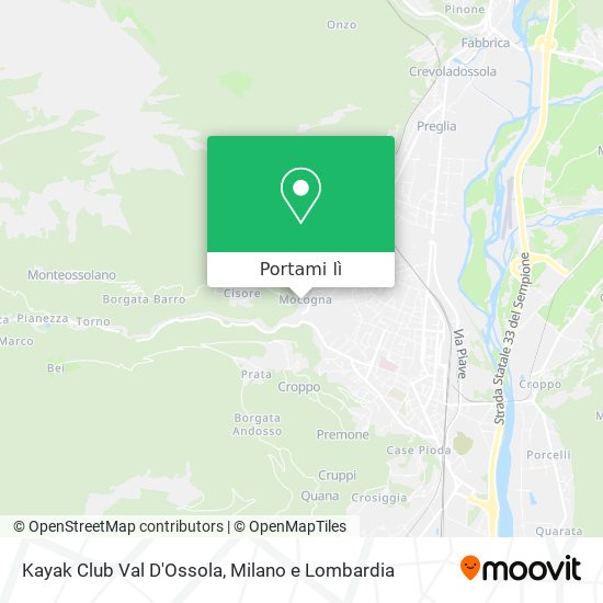 Mappa Kayak Club Val D'Ossola