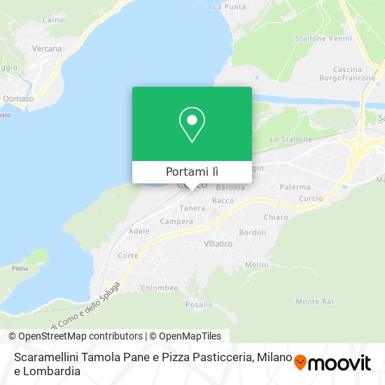 Mappa Scaramellini Tamola Pane e Pizza Pasticceria