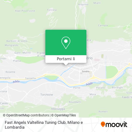Mappa Fast Angels Valtellina Tuning Club