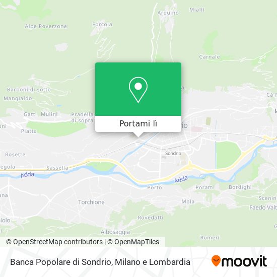 Mappa Banca Popolare di Sondrio