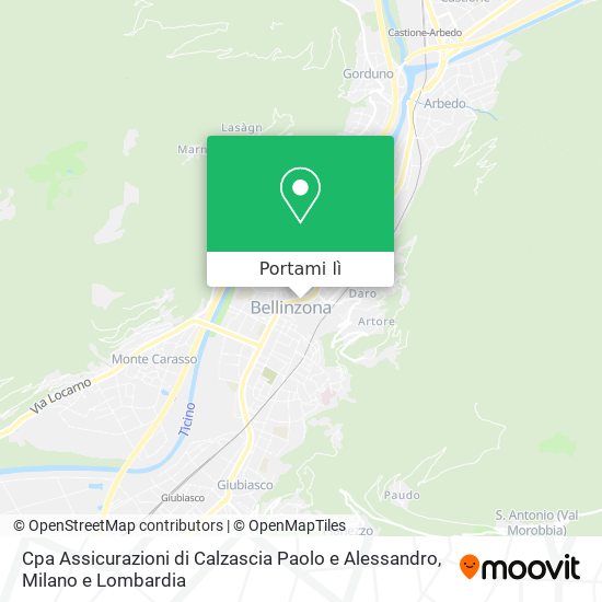Mappa Cpa Assicurazioni di Calzascia Paolo e Alessandro