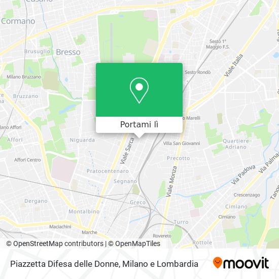Mappa Piazzetta Difesa delle Donne