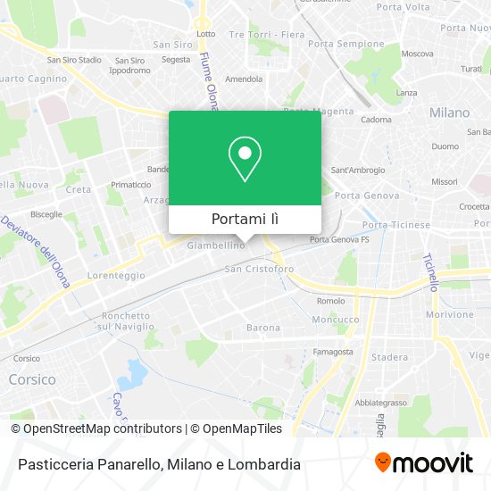 Mappa Pasticceria Panarello