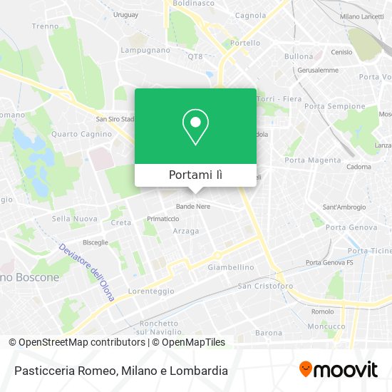Mappa Pasticceria Romeo