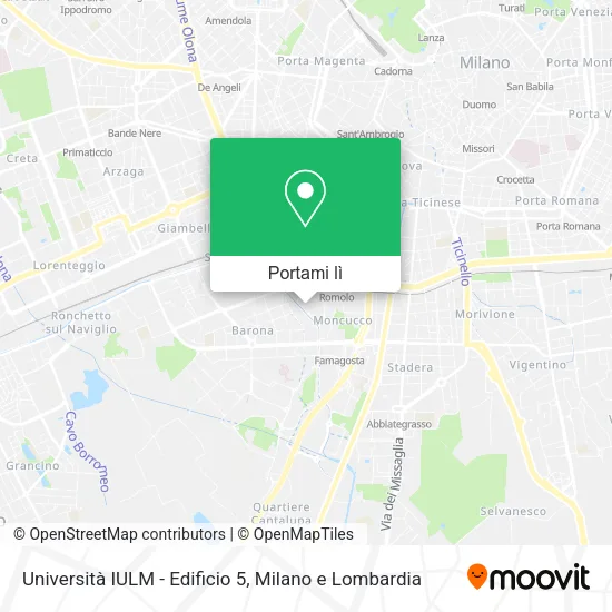 Mappa Università IULM - Edificio 5