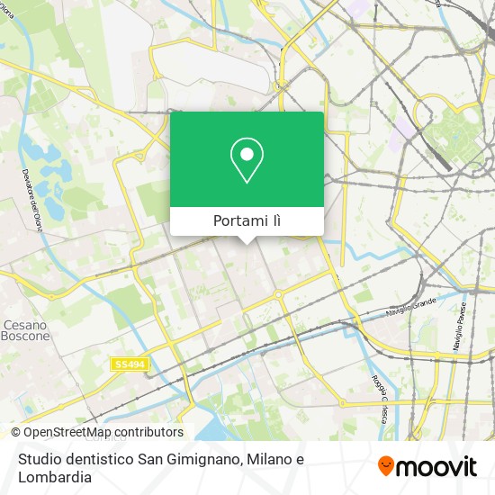Mappa Studio dentistico San Gimignano