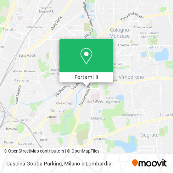 Mappa Cascina Gobba Parking