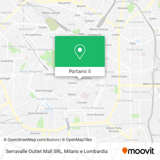 Mappa Serravalle Outlet Mall SRL
