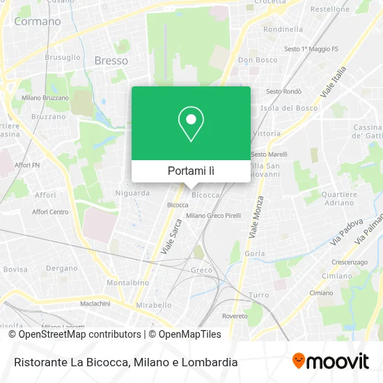 Mappa Ristorante La Bicocca