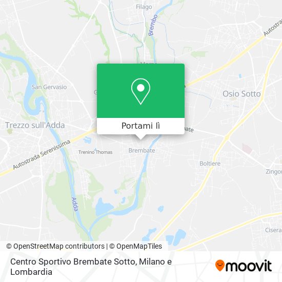 Mappa Centro Sportivo Brembate Sotto