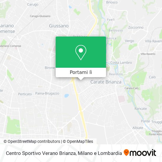 Mappa Centro Sportivo Verano Brianza
