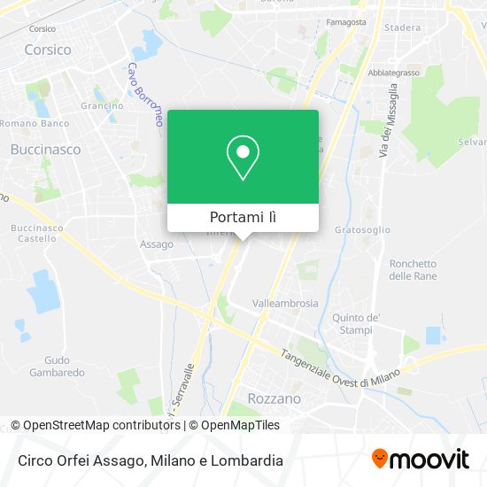 Mappa Circo Orfei Assago