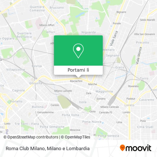 Mappa Roma Club Milano