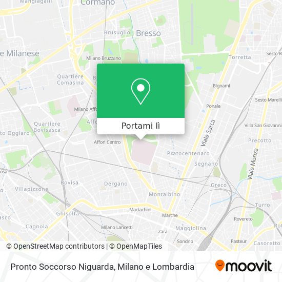 Mappa Pronto Soccorso Niguarda