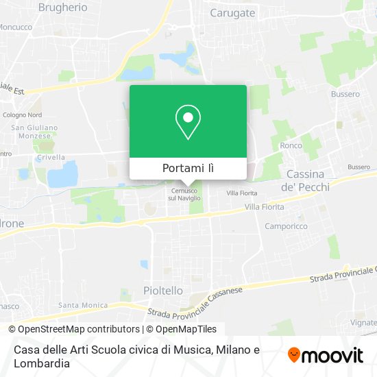 Mappa Casa delle Arti Scuola civica di Musica
