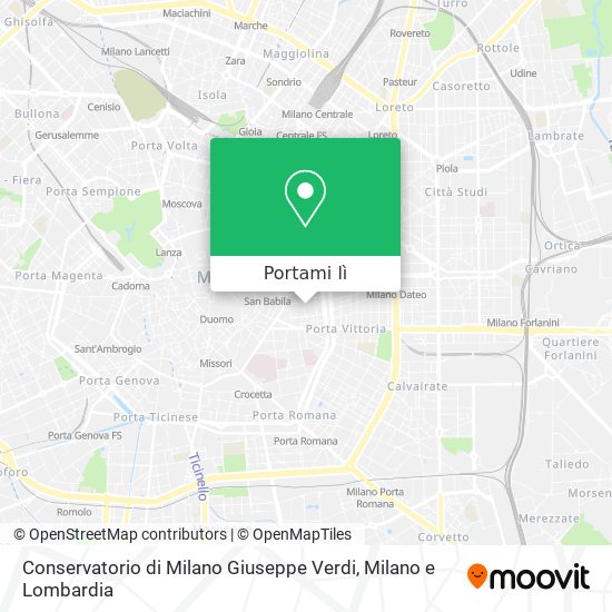 Mappa Conservatorio di Milano  Giuseppe Verdi