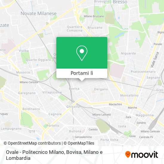 Mappa Ovale - Politecnico Milano, Bovisa